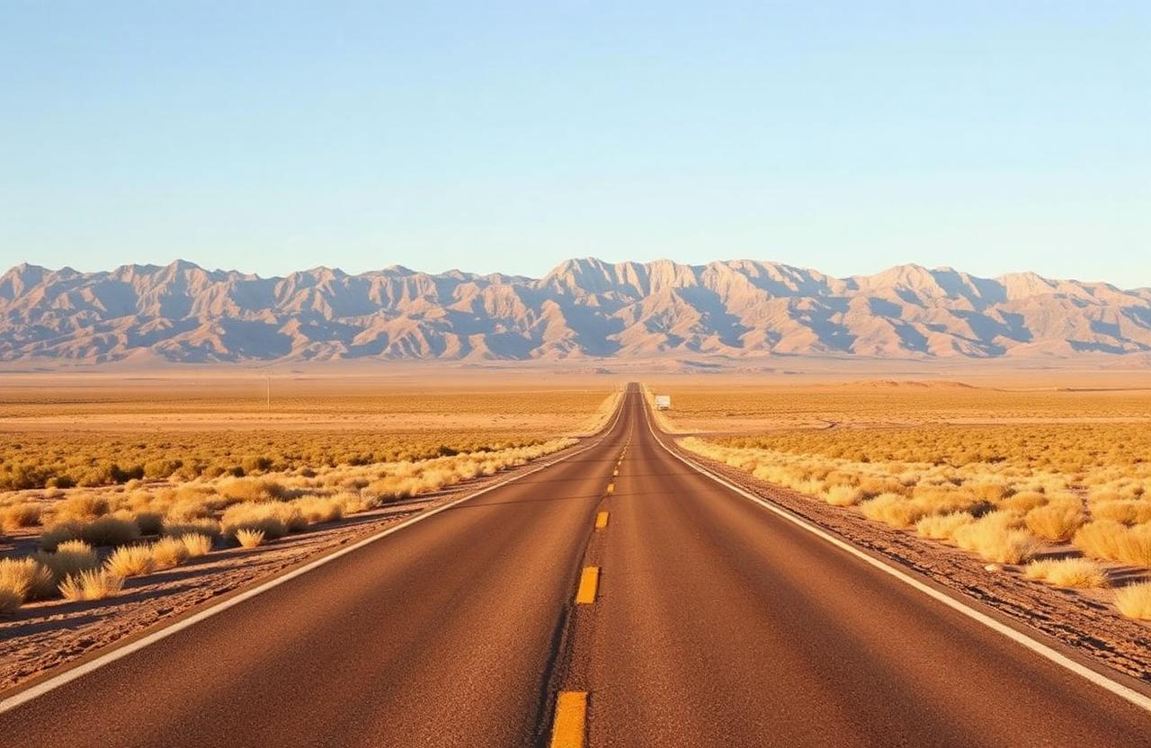 Open Nevada highway through high desert